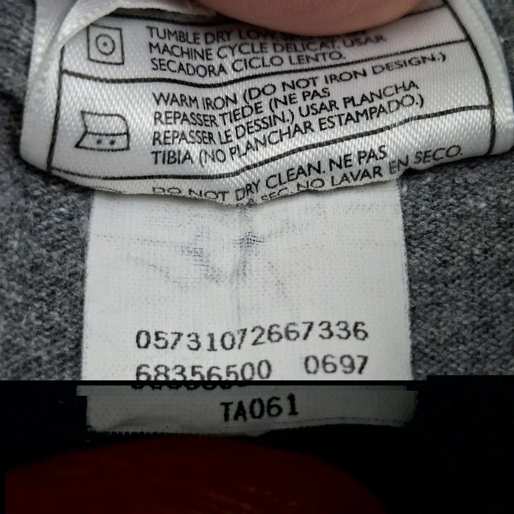 Vintage Nike T Shirt Mens XL Gray Mock Neck Long Sleeve Swoosh 90s Made In USA